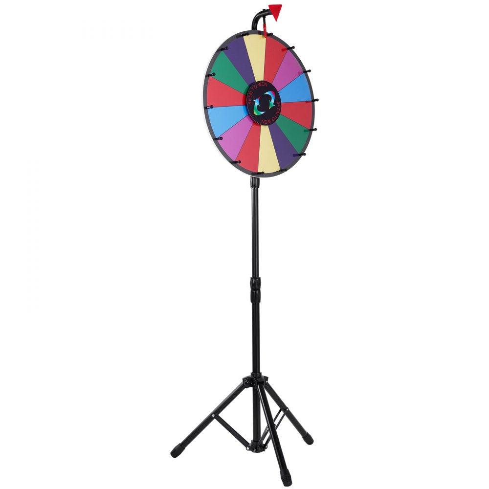 ODDTOOLS 18 inch Spinning Prize Wheel, 14 Slots Spinning Wheel with Height Adjustable Stand, Roulette Wheel with a Dry Erase, and a Storage Bag, Win Fortune Spin Games in Party Pub Trade Show Carnival