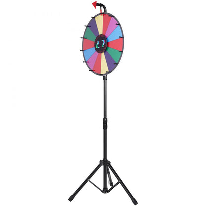 ODDTOOLS 18 inch Spinning Prize Wheel, 14 Slots Spinning Wheel with Height Adjustable Stand, Roulette Wheel with a Dry Erase, and a Storage Bag, Win Fortune Spin Games in Party Pub Trade Show Carnival