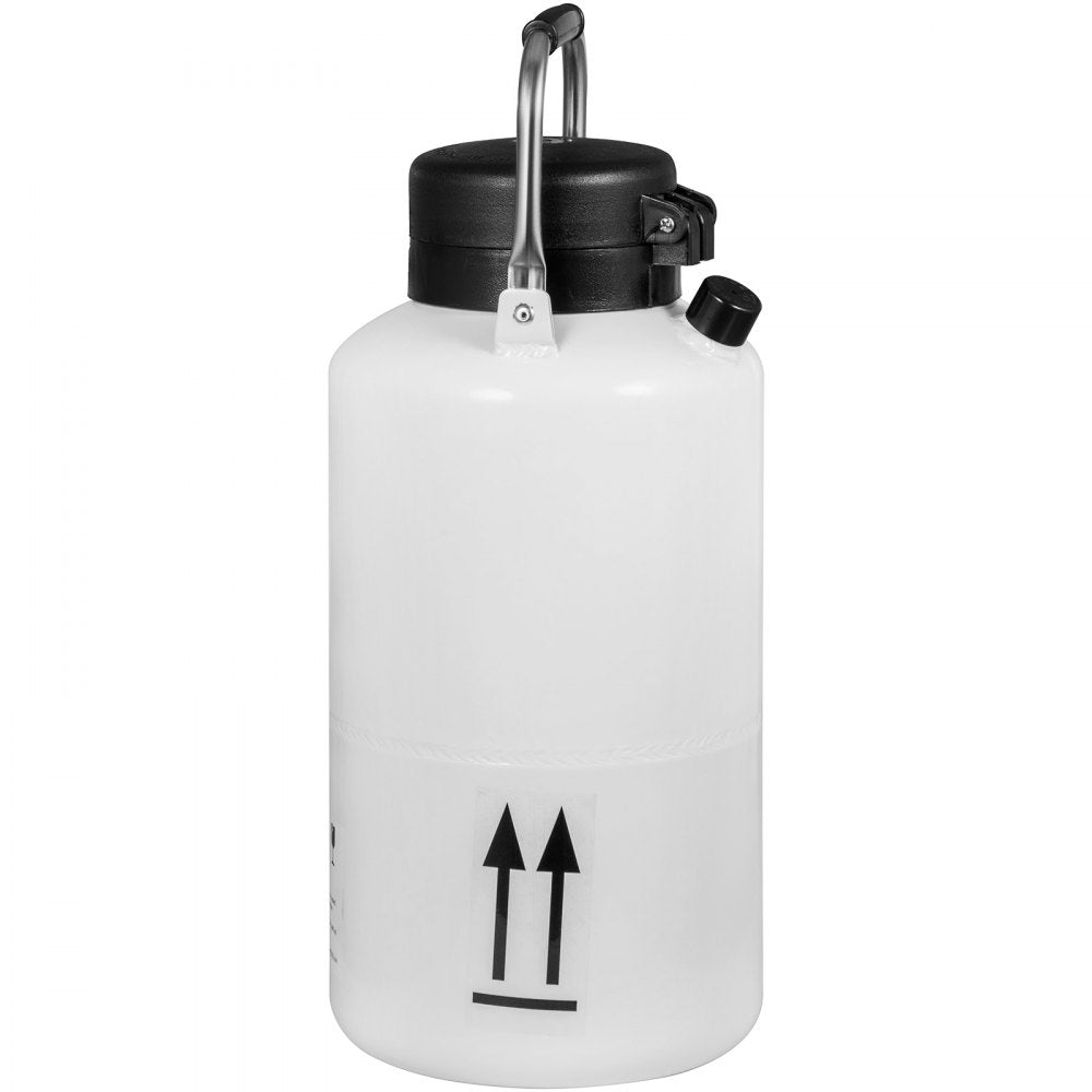 ODDTOOLS 3L Liquid Nitrogen Container Aluminum Alloy Liquid Nitrogen Tank Static Cryogenic Container Liquid Nitrogen Container with 6 Canisters and Carry Bag