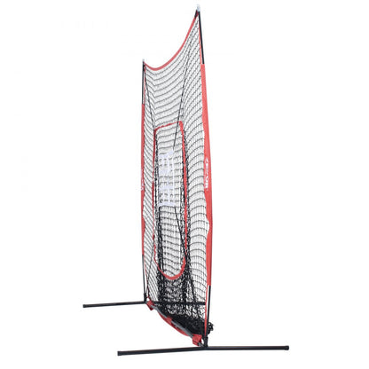 ODDTOOLS 7x7 ft Baseball Softball Practice Net, Portable Baseball Training Net for Hitting Batting Catching Pitching, Backstop Baseball Equipment with Bow Frame, Carry Bag, Strike Zone, Ball, Batting Tee