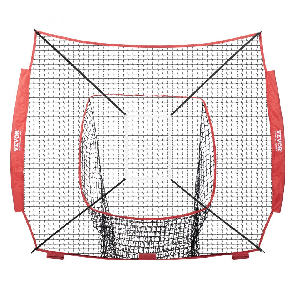 ODDTOOLS 7x7 ft Baseball Softball Practice Net, Portable Baseball Training Net for Hitting Batting Catching Pitching, Backstop Baseball Equipment Training Aids with Strike Zone