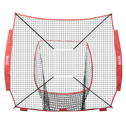 ODDTOOLS 7x7 ft Baseball Softball Practice Net, Portable Baseball Training Net for Hitting Batting Catching Pitching, Backstop Baseball Equipment Training Aids with Strike Zone