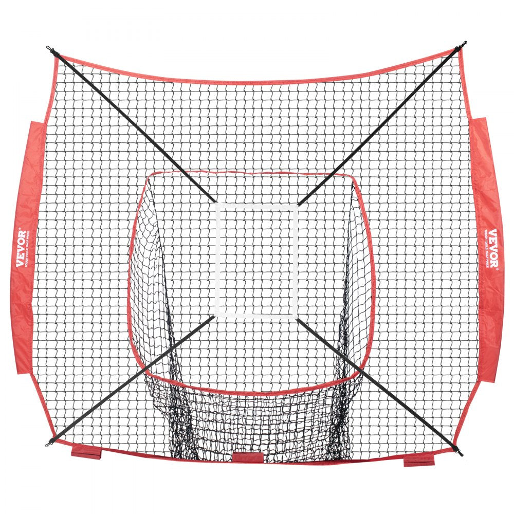 ODDTOOLS 7x7 ft Baseball Softball Practice Net, Portable Baseball Training Net for Hitting Batting Catching Pitching, Backstop Baseball Equipment Training Aids with Strike Zone