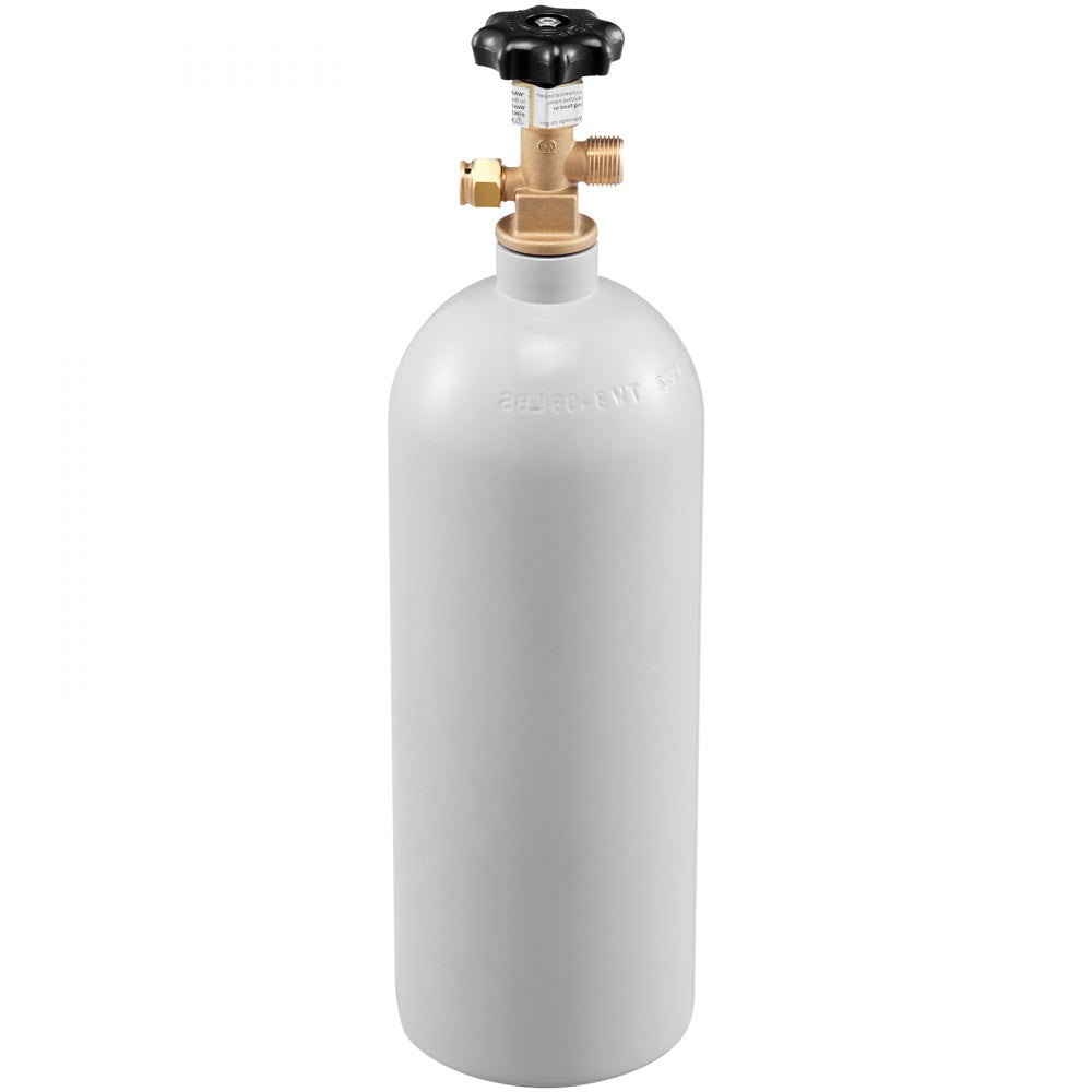 ODDTOOLS 5 Lbs CO2 Tank Aluminum Gas Cylinder, Brand New CO2 Cylinder with Gray Spray Coating, CO2 Tank with CGA320 Valve, For Draft Soda Beer