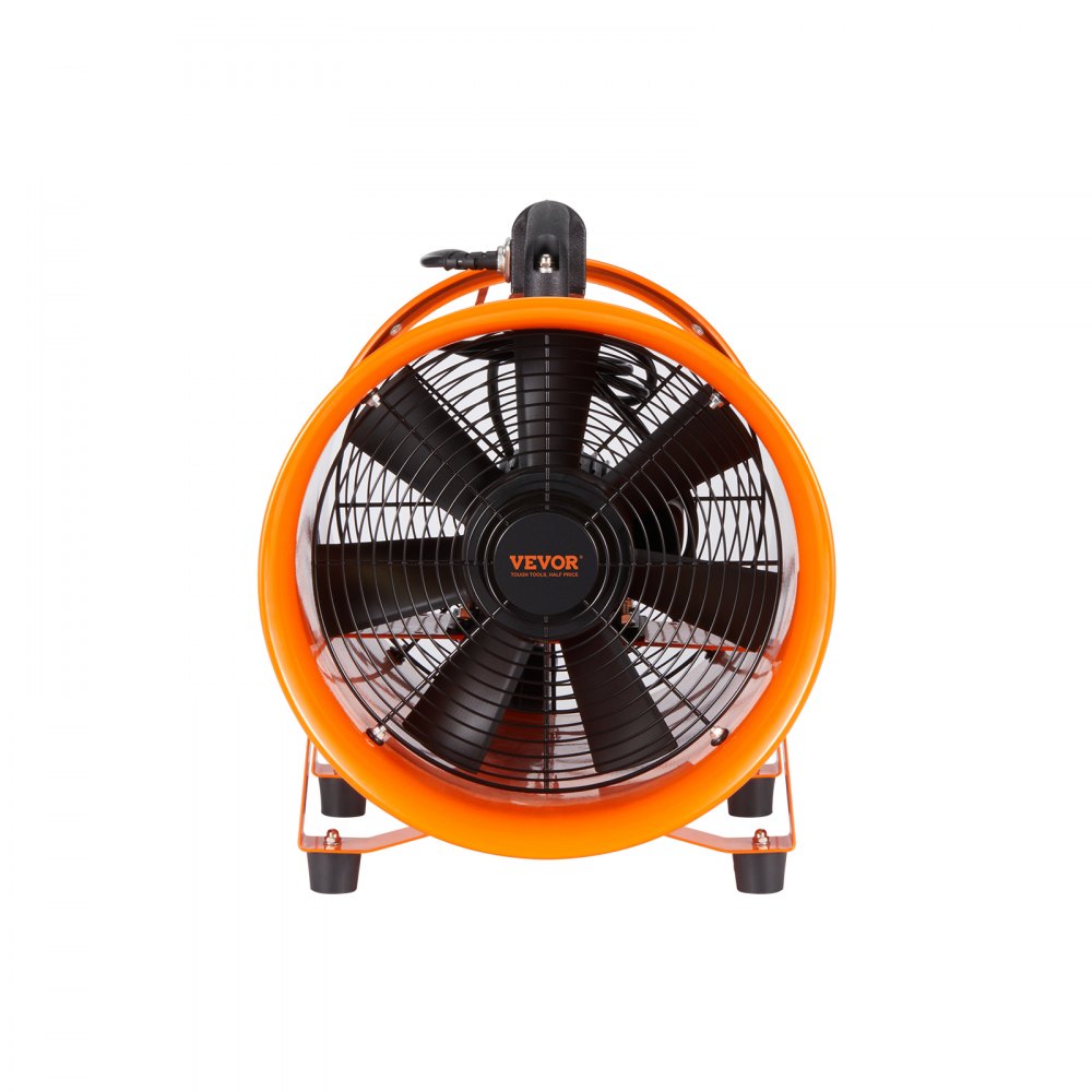 ODDTOOLS Portable Ventilator, 12 inch Heavy Duty Cylinder Fan with 33ft Duct Hose, 585W Strong Shop Exhaust Blower 3198CFM, Industrial Utility Blower for Sucking Dust, Smoke, Smoke Home/Workplace