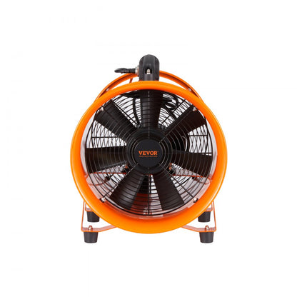 ODDTOOLS Portable Ventilator, 12 inch Heavy Duty Cylinder Fan with 33ft Duct Hose, 585W Strong Shop Exhaust Blower 3198CFM, Industrial Utility Blower for Sucking Dust, Smoke, Smoke Home/Workplace