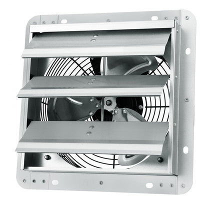 ODDTOOLS 10'' Shutter Exhaust Fan, High-speed 820 CFM, Aluminum Wall Mount Attic Fan with AC-motor, Ventilation and Cooling for Greenhouses, Garages, Sheds, Shops, FCC