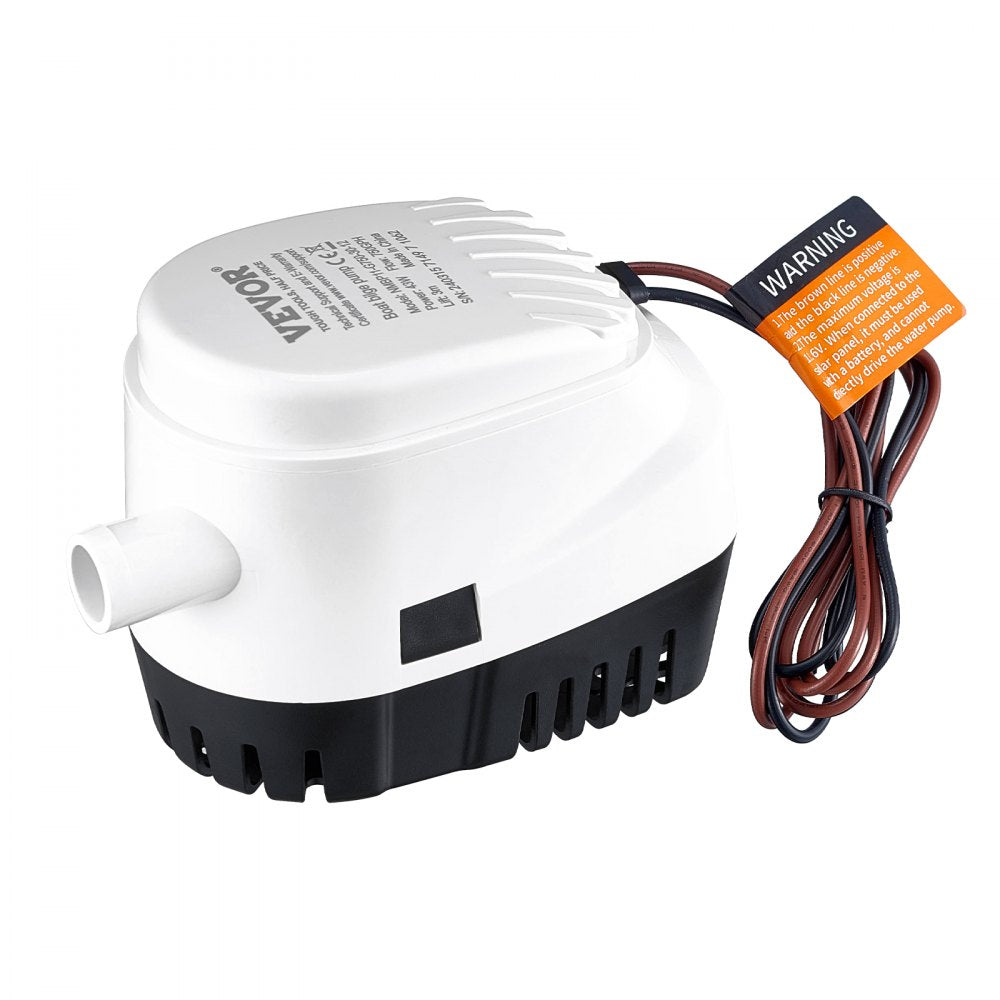 ODDTOOLS Bilge Pump, 1100GPH 12V Automatic Submersible Boat Bilge Water Pump with Float Switch, 1.1" Outlet Diameter, Small Boat Bilge Pump, Marine Electric Bilge Pump for Boats, Ponds, Pools, Basements