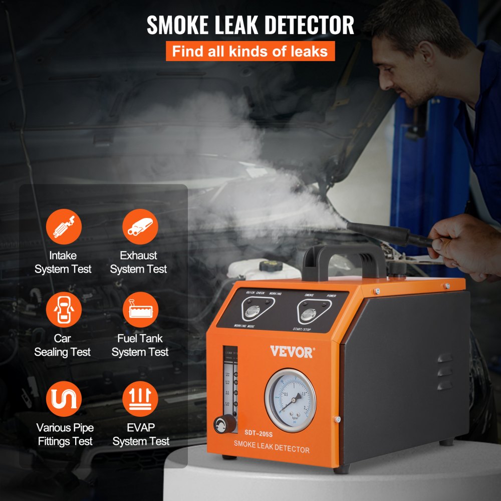 ODDTOOLS Automotive Smoke Leak Detector Smoke Machine Tester EVAP Fuel Pipe System