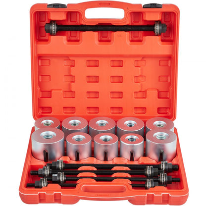 ODDTOOLS 27 PCS Pull and Press Sleeve Kit, 45# Steel Removal Installation Bushes Bearings Tool Kit, Bush Removal Insertion Sleeve Tool Set Works on Most Cars and LCV, HGV Engines