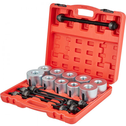 ODDTOOLS 27 PCS Pull and Press Sleeve Kit, 45# Steel Removal Installation Bushes Bearings Tool Kit, Bush Removal Insertion Sleeve Tool Set Works on Most Cars and LCV, HGV Engines