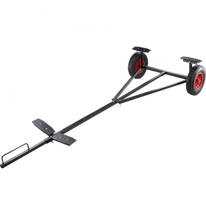 ODDTOOLS Boat Trailer Dolly, 420lbs Load Capacity, Carbon Steel Trailer Mover with 96''-116'' Adjustable Length, 16'' Pneumatic Tires & Nonslip Support Bracket, for Moving Kayak Motorboat Fishing Boat