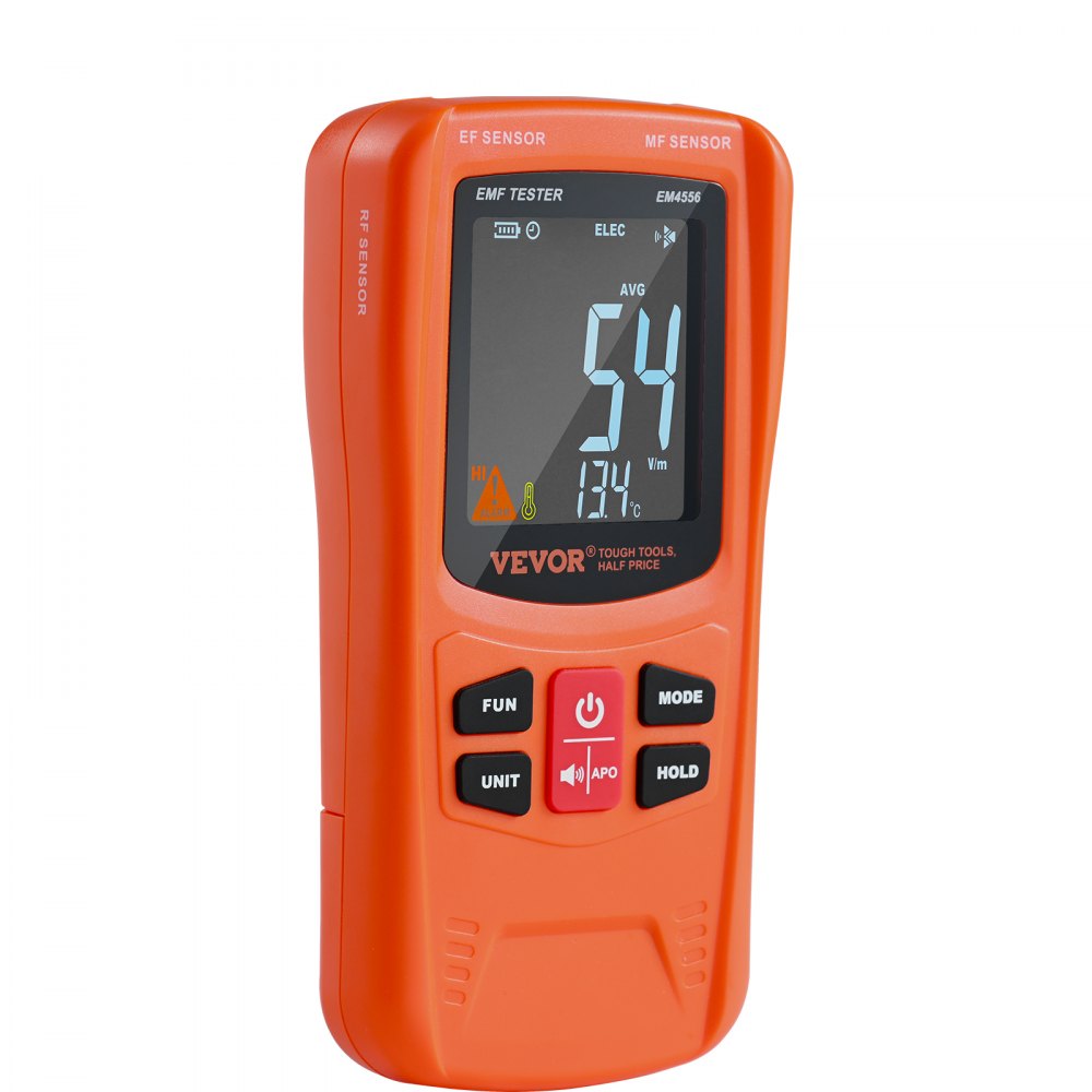 ODDTOOLS 3-in-1 EMF Meter, 5Hz-6GHz, Handheld Rechargeable Electromagnetic Field Radiation Detector, Digital LCD EMF Tester for EF MF RF Home Inspections Outdoor Ghost Hunting 5G Cell Tower Temperature