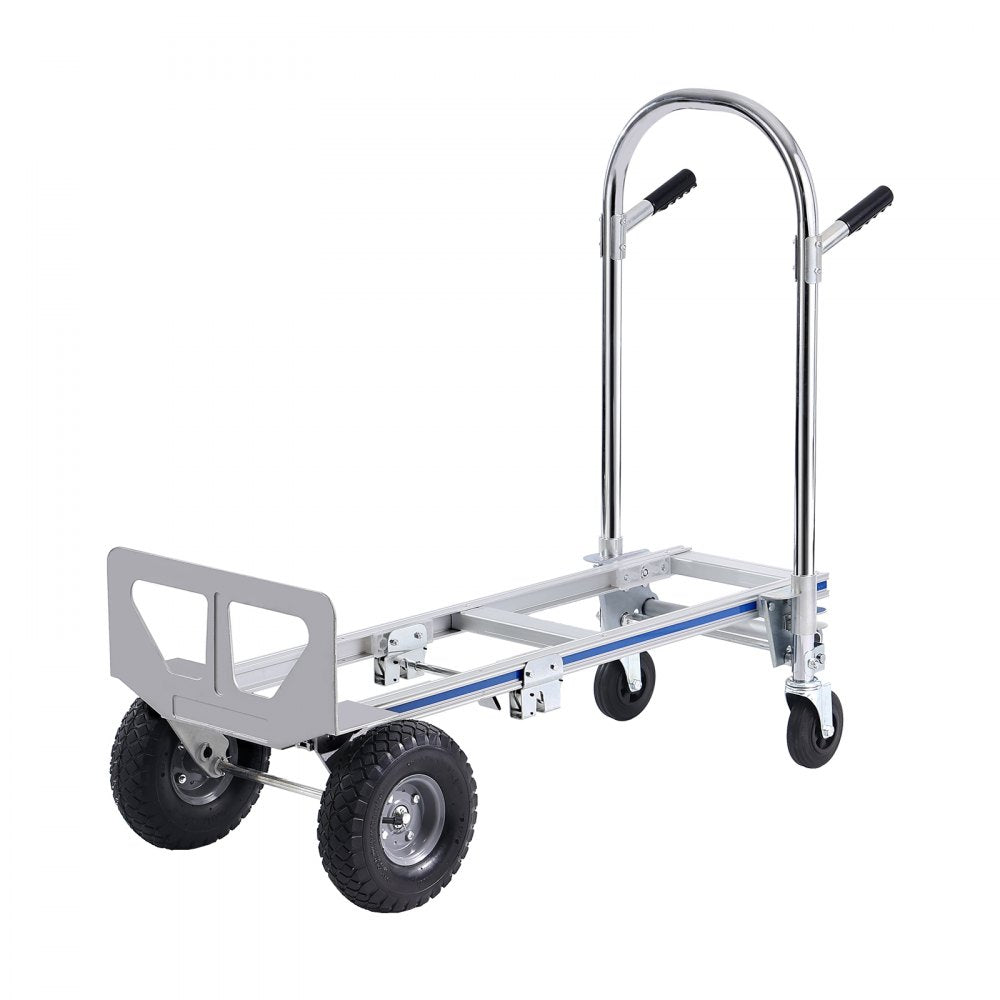 ODDTOOLS Aluminum Hand Truck, 2 in 1, 800 lbs Load Capacity, Heavy Duty Industrial Convertible Folding Hand Truck and Dolly, Utility Cart Converts from Hand Truck to Platform Cart with Rubber Wheels