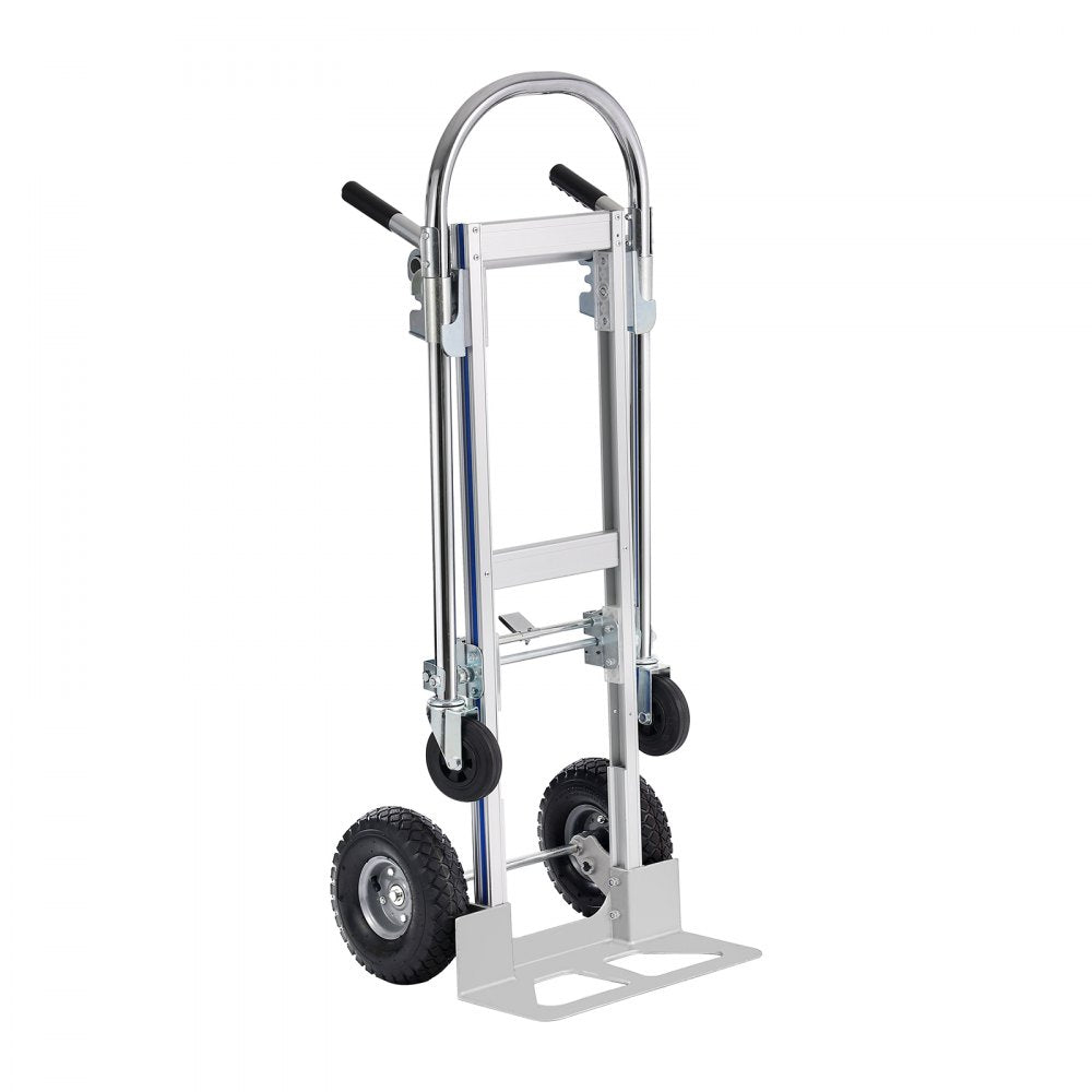 ODDTOOLS Aluminum Hand Truck, 2 in 1, 800 lbs Load Capacity, Heavy Duty Industrial Convertible Folding Hand Truck and Dolly, Utility Cart Converts from Hand Truck to Platform Cart with Rubber Wheels