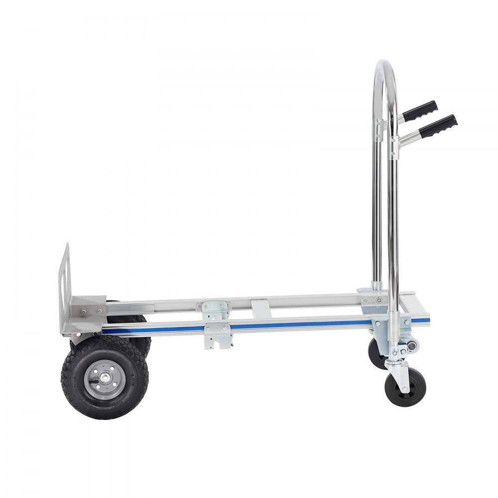 ODDTOOLS Aluminum Hand Truck, 2 in 1, 800 lbs Load Capacity, Heavy Duty Industrial Convertible Folding Hand Truck and Dolly, Utility Cart Converts from Hand Truck to Platform Cart with Rubber Wheels