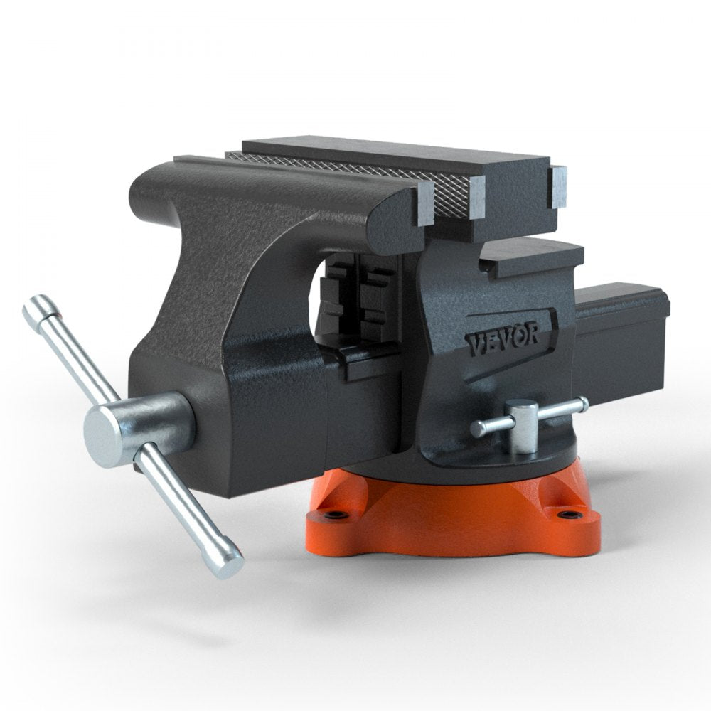 ODDTOOLS 6.5" Bench Vise w/ 360°Swivel Locking Base & Two-way Jaw Ductile Iron