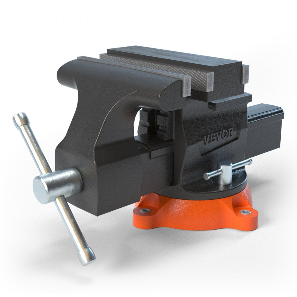 ODDTOOLS 6.5" Bench Vise w/ 360°Swivel Locking Base & Two-way Jaw Ductile Iron