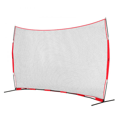 ODDTOOLS Barricade Backstop Net, 16x10 ft Ball Sports Barrier Netting, Portable Practice Equipment with Carry Bag, Protection Screen for Baseball Softball Lacrosse Soccer Hockey Training, for Backyard