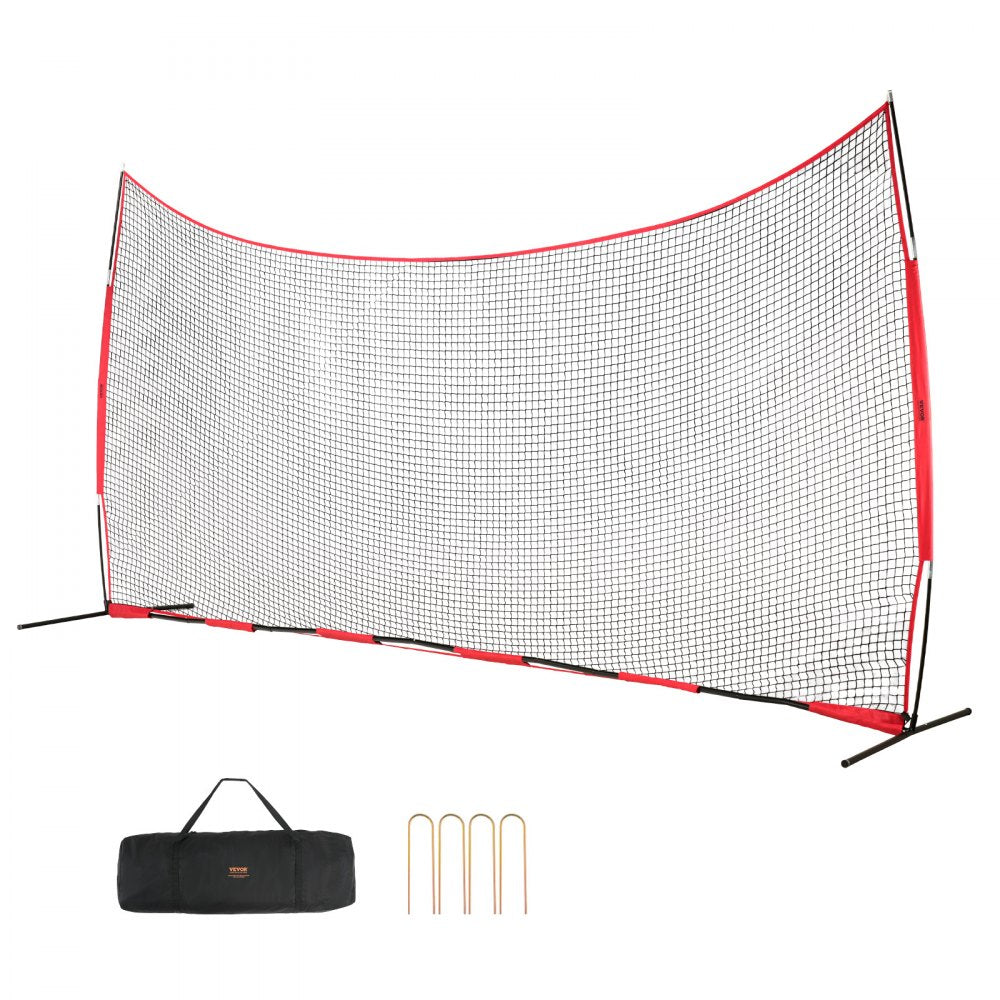 ODDTOOLS Barricade Backstop Net, 20x10 ft Ball Sports Barrier Netting, Portable Practice Equipment with Carry Bag, Protection Screen for Baseball Softball Lacrosse Soccer Hockey Training, for Backyard