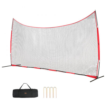 ODDTOOLS Barricade Backstop Net, 20x10 ft Ball Sports Barrier Netting, Portable Practice Equipment with Carry Bag, Protection Screen for Baseball Softball Lacrosse Soccer Hockey Training, for Backyard