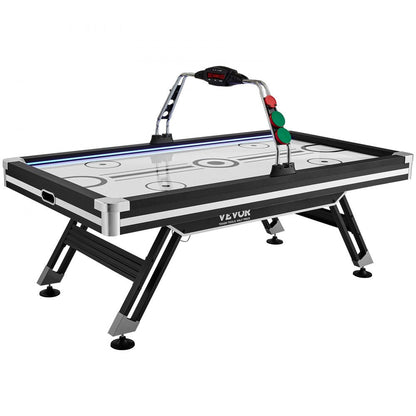 ODDTOOLS Air-Powered Hockey Table, 89" Indoor Hockey Table for Kids and Adults, LED Sports Hockey Game with 2 Pucks, 2 Pushers, and Electronic Score System, Arcade Gaming Set for Game Room Family Home