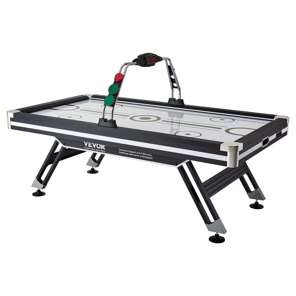 ODDTOOLS Air-Powered Hockey Table, 89" Indoor Hockey Table for Kids and Adults, LED Sports Hockey Game with 2 Pucks, 2 Pushers, and Electronic Score System, Arcade Gaming Set for Game Room Family Home