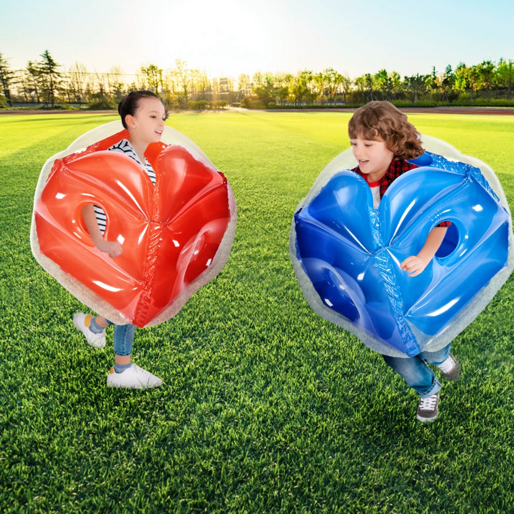 ODDTOOLS Inflatable Bumper Balls 2-Pack, 2FT/0.6M Body Sumo Zorb Balls for Kids, Durable PVC Human Hamster Bubble Balls for Child Outdoor Team Gaming Play, Bumper Bopper Toys for Playground, Yard, Park