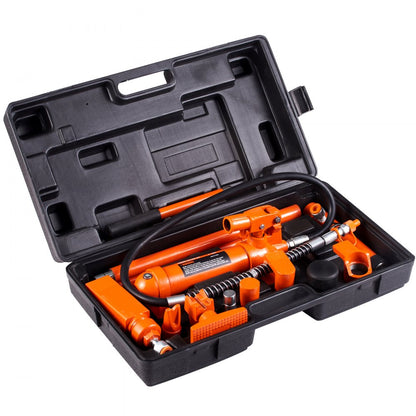 ODDTOOLS 4 Ton/8800 LBS Porta Power, Portable Hydraulic Ram with 3.9 ft/1.2 m Oil Hose, Auto Body Frame Repair Kit with Storage Case for Car Repair, Truck, Farm