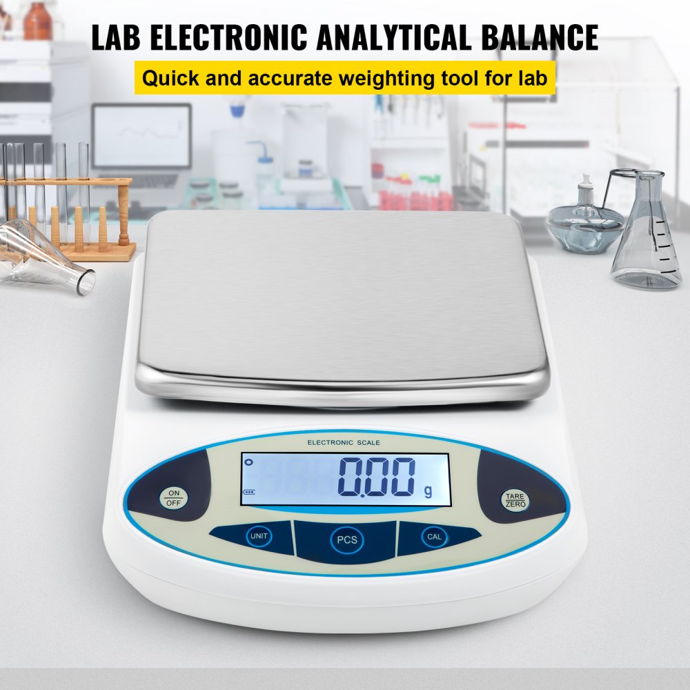 ODDTOOLS Analytical Balance, 5000g x 0.01g Accuracy Lab Scale, High Precision Electronic Analytical Balance, 13 Units Conversion, Counting Function, LCD Display, for Lab University Jewelry (5000g, 0.01g)