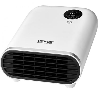 ODDTOOLS Electric Wall Heater 1500W, Small Space Heaters with Touch Screen & Wireless Remote Control, Tip-Over & Overheat & IPX24 Waterproof Safety Protection, Wall-Mount/Tabletop for Indoor Use, White