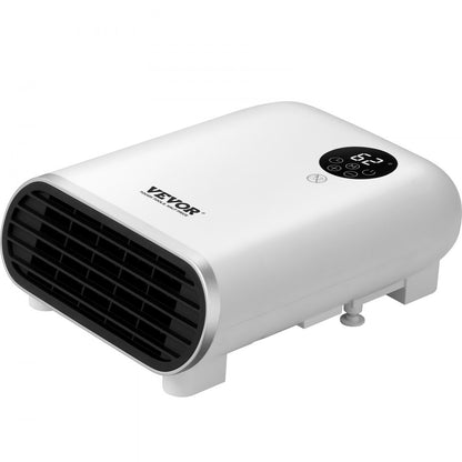 ODDTOOLS Electric Wall Heater 1500W, Small Space Heaters with Touch Screen & Wireless Remote Control, Tip-Over & Overheat & IPX24 Waterproof Safety Protection, Wall-Mount/Tabletop for Indoor Use, White