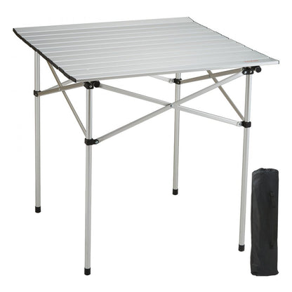 ODDTOOLS Folding Camping Table, Outdoor Portable Side Tables, Lightweight Fold Up Table, Aluminum Ultra Compact Work Table with Carry Bag, For Cooking, Beach, Picnic, Travel, 24x16 inch, Silver