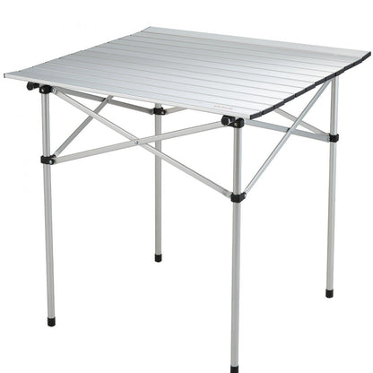 ODDTOOLS Folding Camping Table, Outdoor Portable Side Tables, Lightweight Fold Up Table, Aluminum Ultra Compact Work Table with Carry Bag, For Cooking, Beach, Picnic, Travel, 24x16 inch, Silver