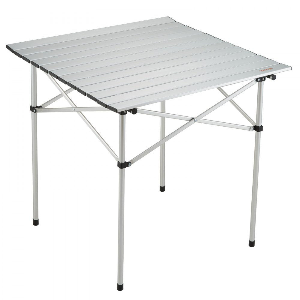 ODDTOOLS Folding Camping Table, Outdoor Portable Side Tables, Lightweight Fold Up Table, Aluminum Ultra Compact Work Table with Carry Bag, For Cooking, Beach, Picnic, Travel, 24x16 inch, Silver