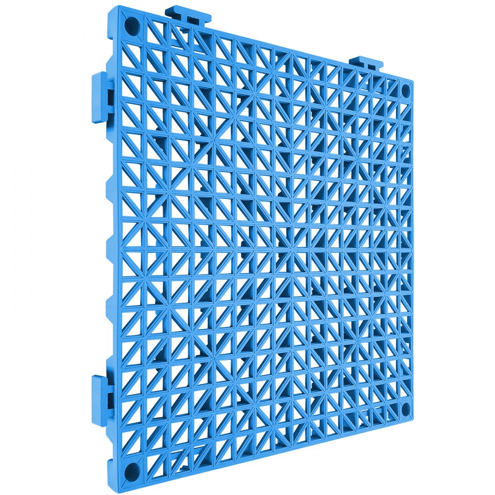 ODDTOOLS Interlocking Tile 50PCS Blue, Drainage Tiles 12" x 12" Splicing, Soft PVC Interlocking Drainage Floor Tiles, Non-Slip Drainage Holes for Restroom, Bathroom, Kitchen, Pool, Wet Areas