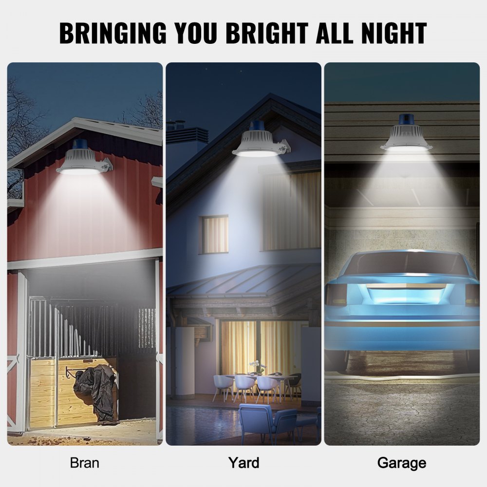 ODDTOOLS LED Barn Light, 50W 5500LM, Ultra Brightness 6000K Daylight, Dusk to Dawn Area Lights, Outdoor Security Flood Lighting, IP65 Waterproof for Outside Yard Street Garage Shed Patio, Wall/Pole Mount