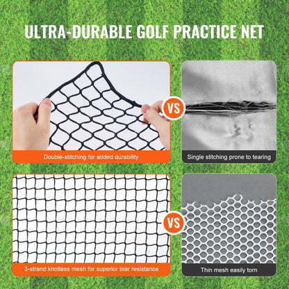 ODDTOOLS 10x10ft Golf Practice Net Indoor Hitting Net for Baseball Hockey Soccer