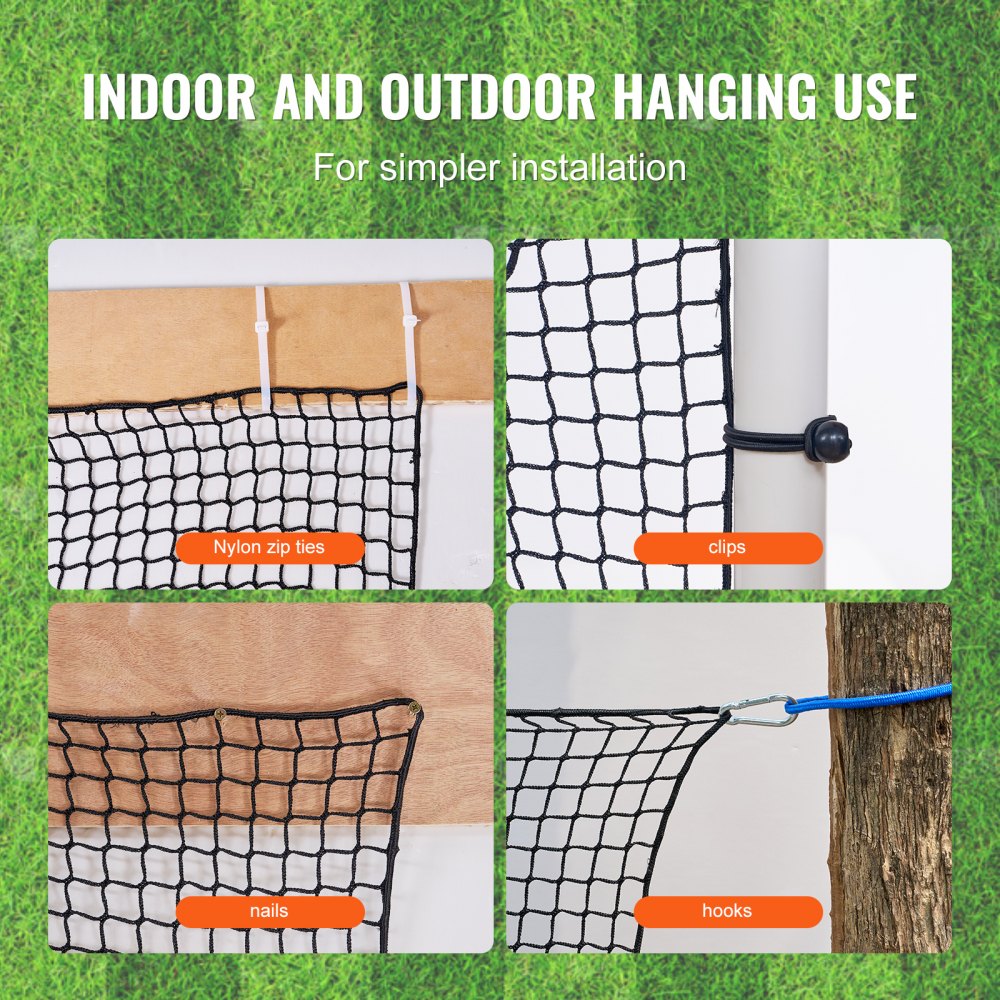 ODDTOOLS 10x10ft Golf Practice Net Indoor Hitting Net for Baseball Hockey Soccer