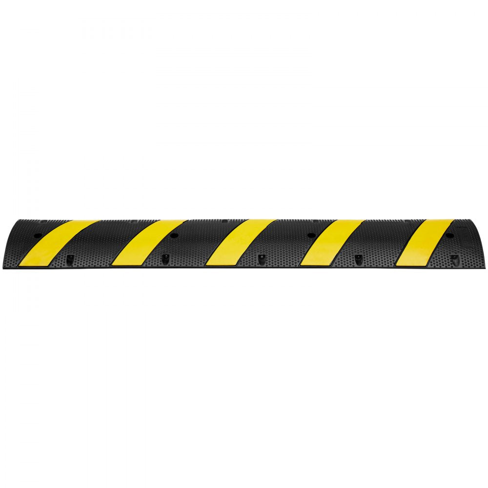 ODDTOOLS 72'' Rubber Speed Bump 2 Channel 22000 lbs Load Heavy Duty Speed Hump