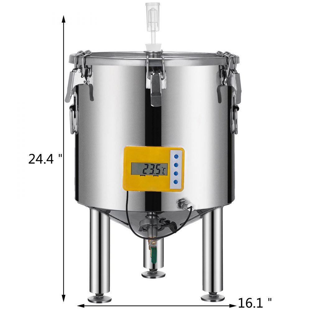 ODDTOOLS 14 Gallon Stainless Steel Brew Fermenter Home Brewing Brew Bucket Fermenter With conical base Brewing Equipment