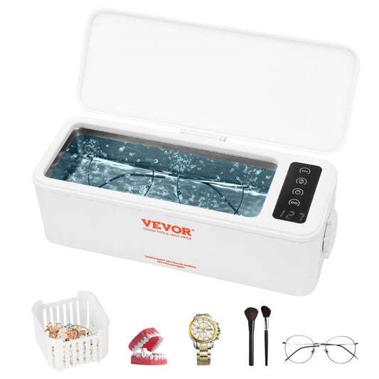 ODDTOOLS Jewelry Cleaner Ultrasonic Machine, Ultrasonic Cleaner Machine 16oz (470ml) with 4 Timer Modes, Portable ultrasonic jewelry cleaner with Cleaning Basket for Eyeglasses, Watches, Dentures, Rings