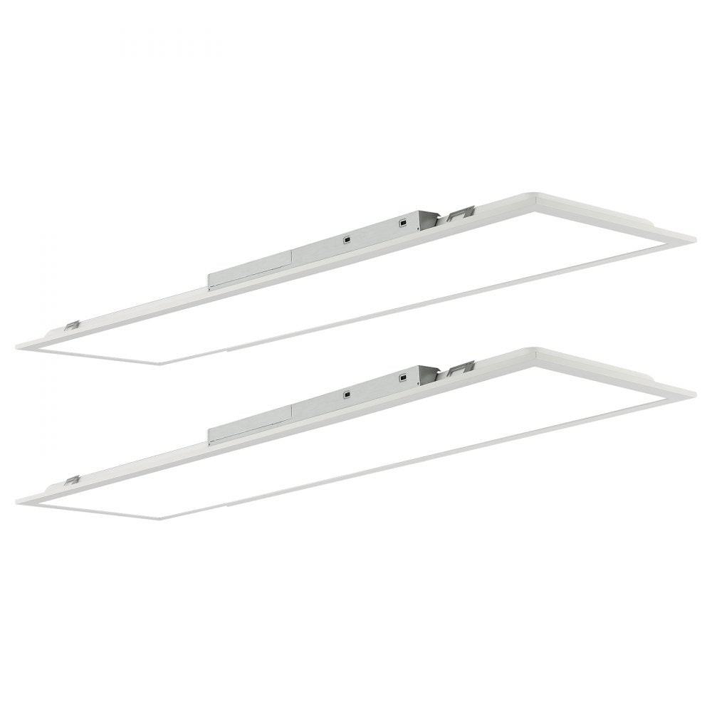 ODDTOOLS 2 Pack 1x4 FT LED Flat Panel Light, 6600LM 55W, Surface Mount LED Drop Ceiling Light Fixture with Adjustable Color Temperature 3500K/4000K/5000K for Home Office Classroom, Tested to UL Standards