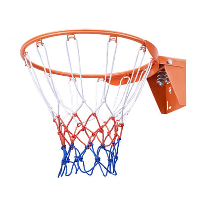 ODDTOOLS Basketball Rim, Wall Door Mounted Basketball Hoop, Heavy Duty Q235 Basketball Flex Rim Goal Replacement with Net, Standard 18" Indoor and Outdoor Hanging Basketball Hoop for Kids Adults