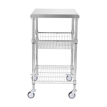 ODDTOOLS 3-Tier Utility Cart Rolling Cart on Wheels 24"x20"x36.6" 470 LBS 6 Hooks