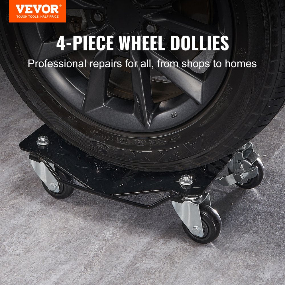 ODDTOOLS Wheel Dolly, 6000 lbs/2722 kg Car Moving Dolly, Wheel Dolly Car Tire Stake Set of 4 Piece, Heavy-duty Car Tire Dolly Cart Moving Cars, Trucks, Trailers, Motorcycles, and Boats