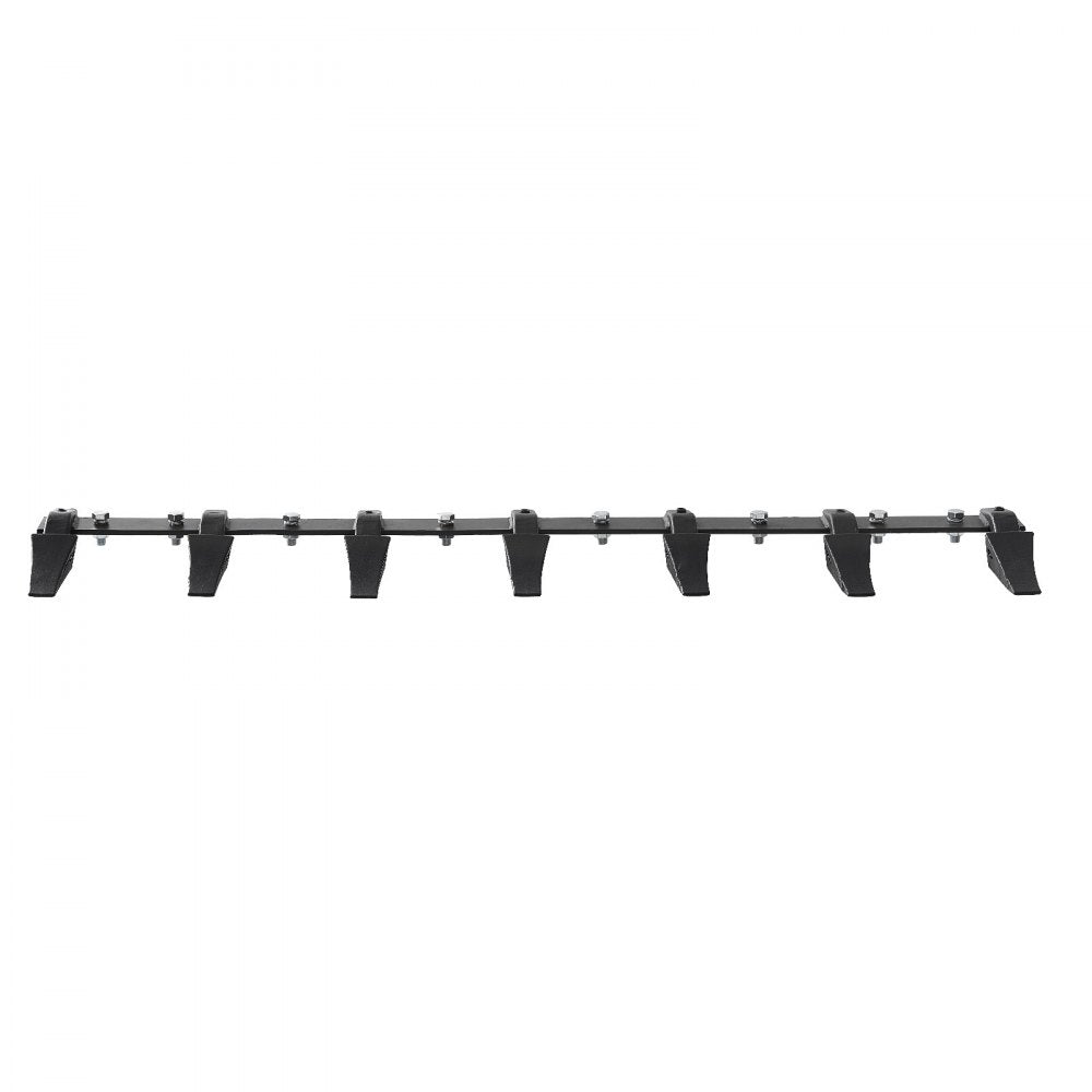 ODDTOOLS Bucket Tooth Bar, 60'', Heavy Duty Tractor Bucket 7 Teeth Bar for Loader Tractor Skidsteer, 4560 lbs Load-Bearing Capacity Bolt On Design, for Efficient Soil Excavation and Bucket Protection