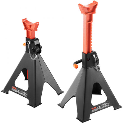 ODDTOOLS Jack Stands, 6 Ton (13,000 lbs) Capacity Car Jack Stands Double Locking, 14.2 -23 inch Adjustable Height, for lifting SUV, Pickup Truck, Car and UTV/ATV, Red, 1 Pair