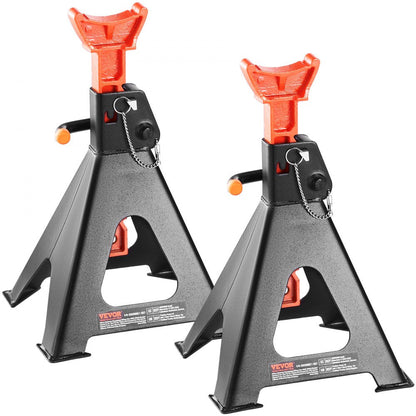 ODDTOOLS Jack Stands, 6 Ton (13,000 lbs) Capacity Car Jack Stands Double Locking, 14.2 -23 inch Adjustable Height, for lifting SUV, Pickup Truck, Car and UTV/ATV, Red, 1 Pair