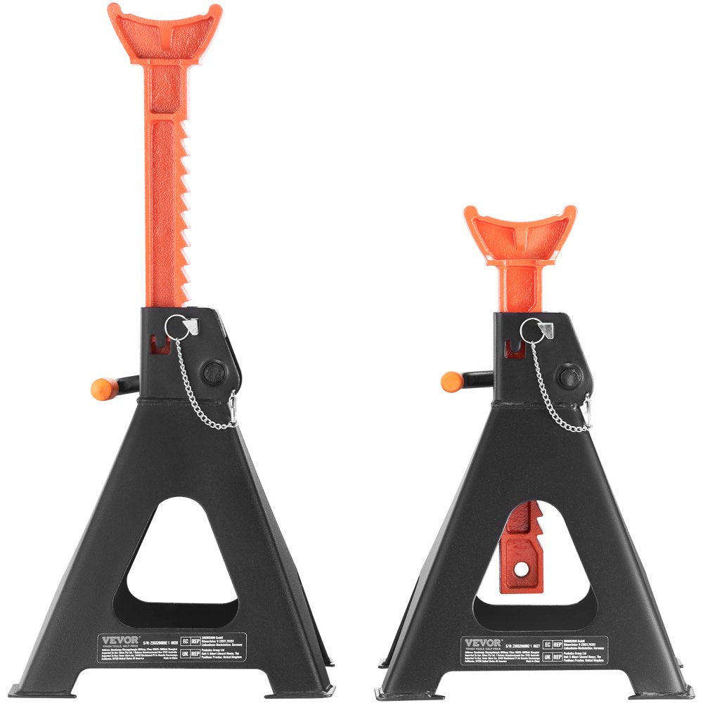 ODDTOOLS Jack Stands, 6 Ton (13,000 lbs) Capacity Car Jack Stands Double Locking, 14.2 -23 inch Adjustable Height, for lifting SUV, Pickup Truck, Car and UTV/ATV, Red, 1 Pair